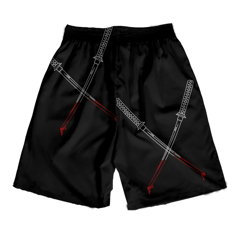 Invencível espada demônio impressão 3d board shorts troncos verão novo secagem rápida praia shorts de natação harajuku calças curtas roupas de praia