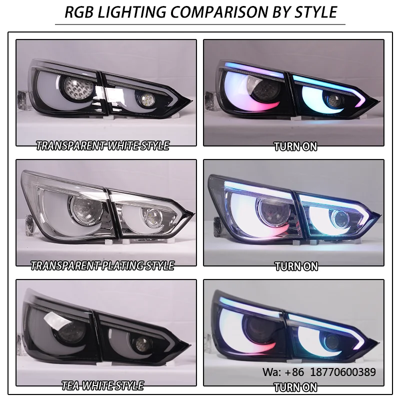 SINDAR Auto RGB Modified Taillights for Infiniti Q50 Q50s 2013-2017 for nissan Skyline 200GT-T 350GT V37 2014-2024 Hawkeye Style
