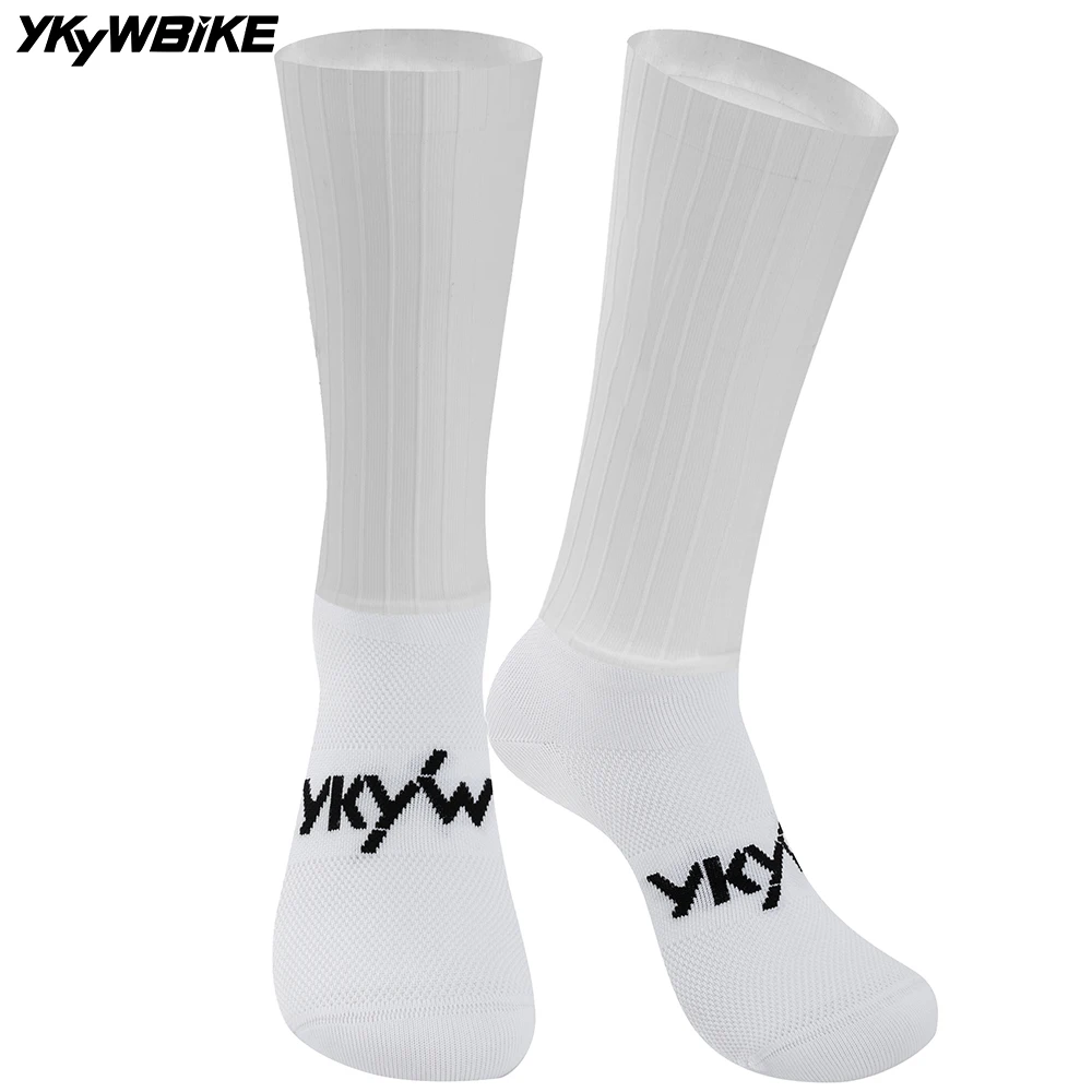 

YKYWBIKE 2026 Cycling Aerodynamic Socks Sports Aero Socks Anti Slip 3D Stripe Road Bike Race Socks Bicycle High Speed MTB Socks