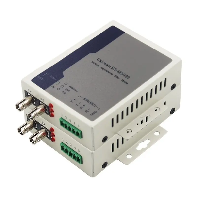 FULL-1 Par Serial RS485 To Fiber Modem Ethernet Optical Fibre Media Converter DC 5V Single-Mode Double Fiber For ST US PLUG