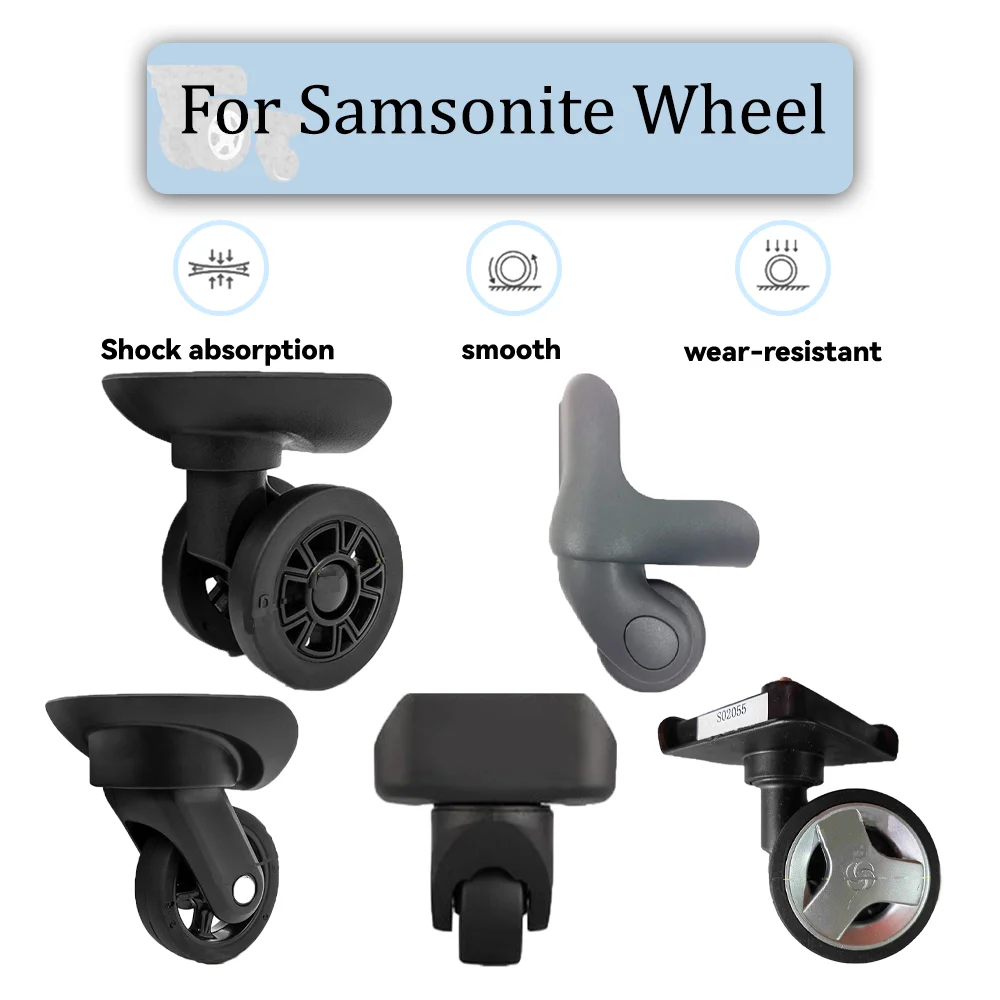 

For Samsonite D19 Universal Wheel Replacement Suitcase Rotating Smooth Silent Shock Absorbing Wheel Accessories Wheels Casters