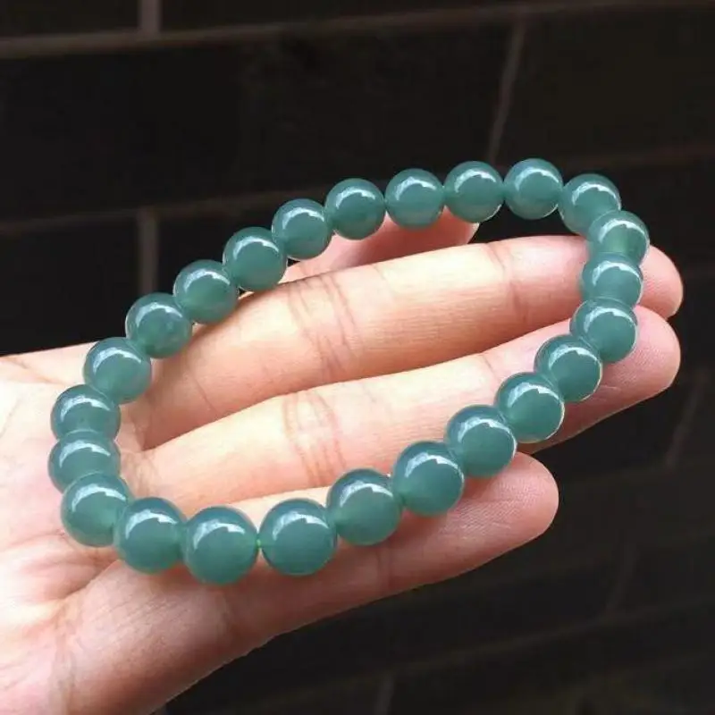 

Natural Myanmar Jadeite Certified Jade Bracelet Women Healing Gemstone Fine Jewelry Genuine Burma Blue Water Jade Stone Bracelet