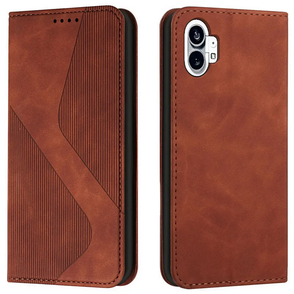 For Nothing Phone 1 2022 Flip Case Luxury Leather Texture Crad Slot Mganetic Shell for Nothing Phone1 Wallet Funda Phone 1 Cover