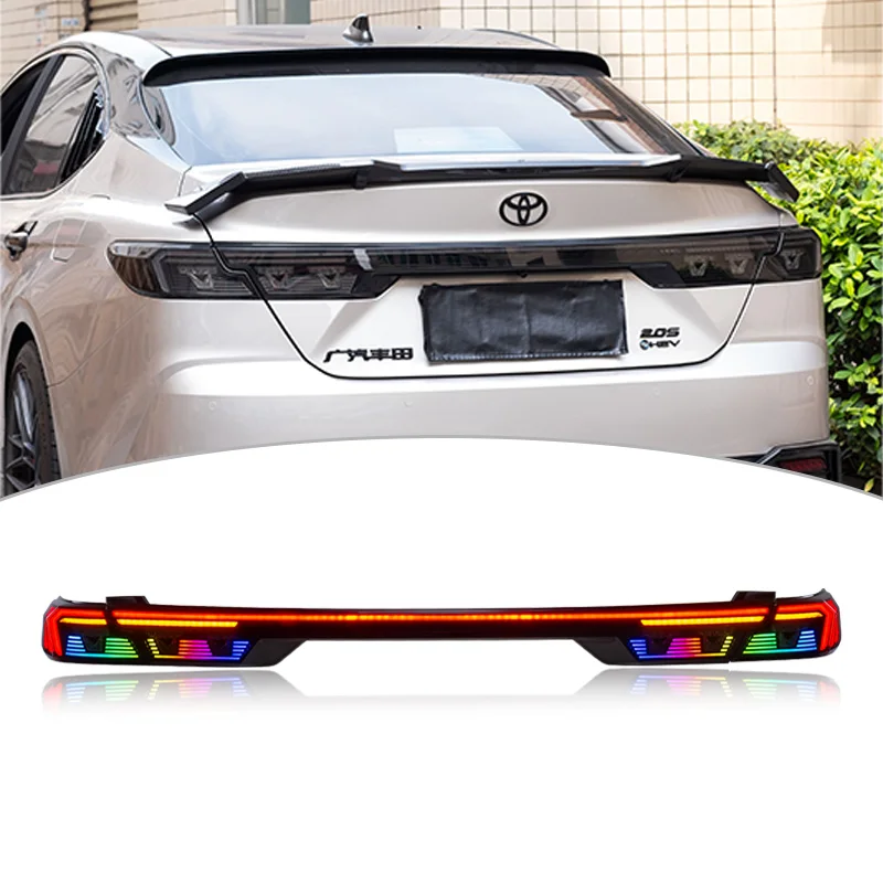 

ZHENGWO Новое поступление 2024-2025 для Toyota Camry 9-го поколения LE/SE/XLE/XSE/TRD RGB цифровые светодиодные задние фонари с дымовыми линзами
