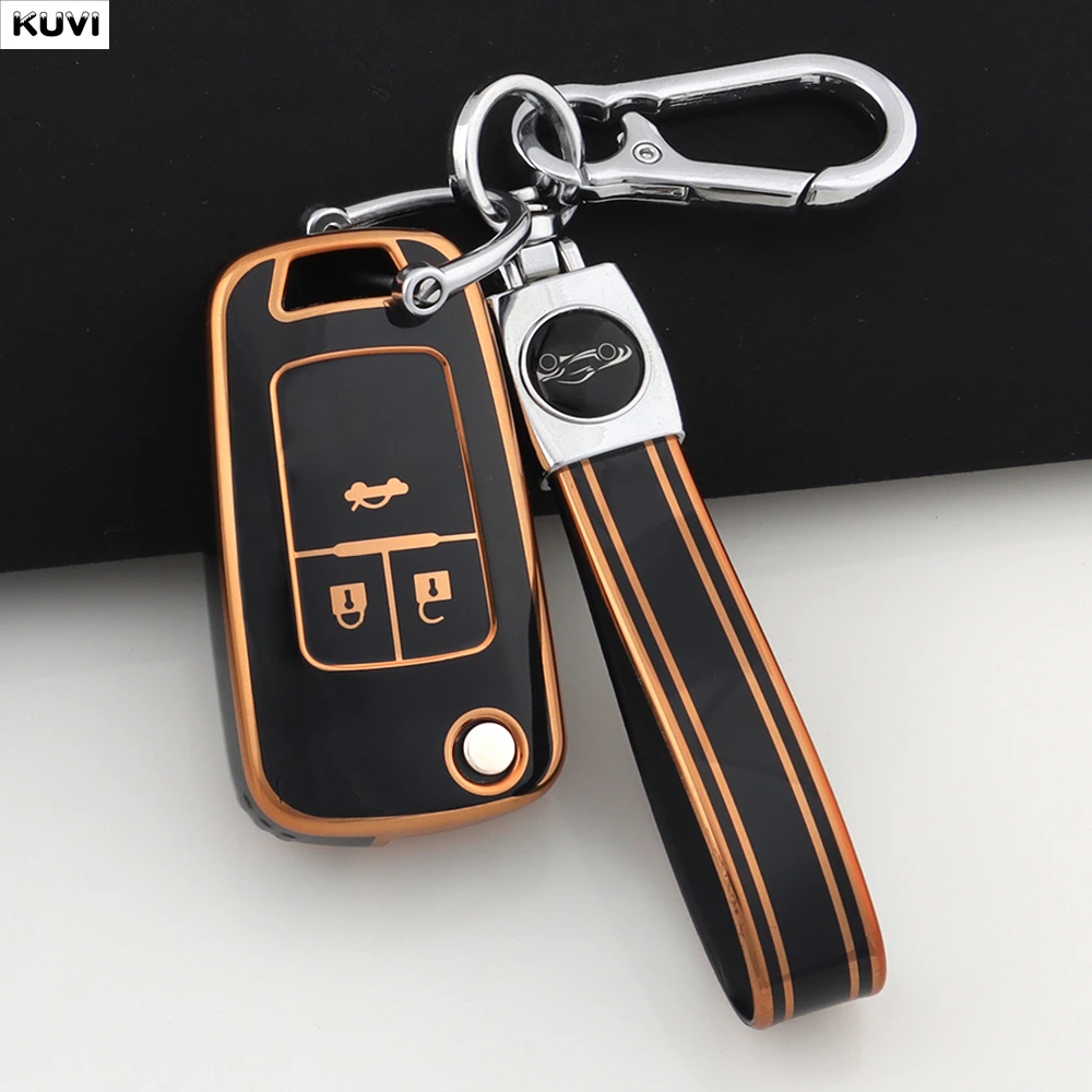 3 4 Buttons TPU Car Remote Flip Key Case Cover Shell Fob For Chevrolet Cruze Aveo Camaro Epica Lova Sail Spark Opel Astra Corsa