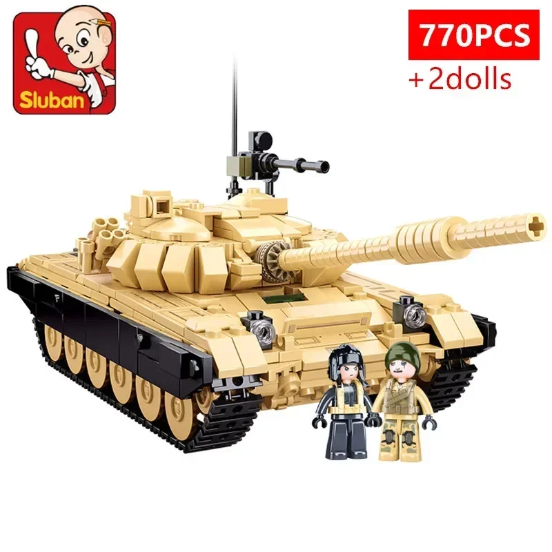 Military Challenger Leopard Panther Heavy Main Battle Tank Soldier Building Blocks modello di plastica mattoni giocattoli dell'esercito per i bambini