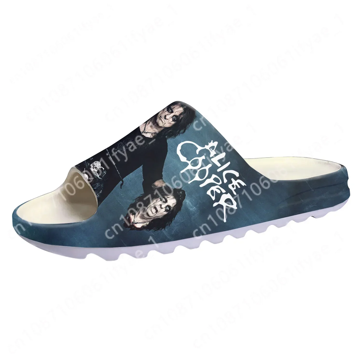 

Alice Cooper Rock Singer Soft Sole Sllipers Home Clogs Water Shoes Mens Womens Teenager Bathroom Beach Customize on Shit Sandals