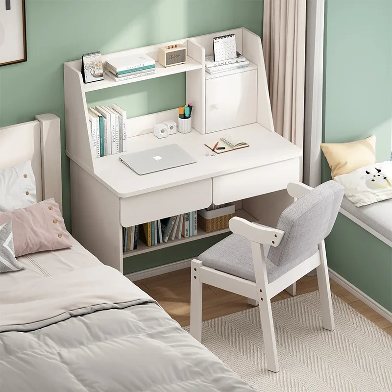 Desk Bookshelf Integrated Table Computer Desk Simple Household Table Girls Bedroom Writing Simple Office Small