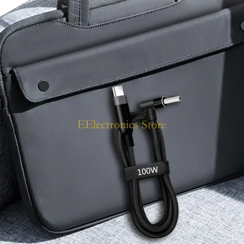 

B03C Шнур питания USB C 100 Вт для ноутбуков с DC3.0x1,1 мм, совместимый мягкий гибкий плетеный шнур многократного использования