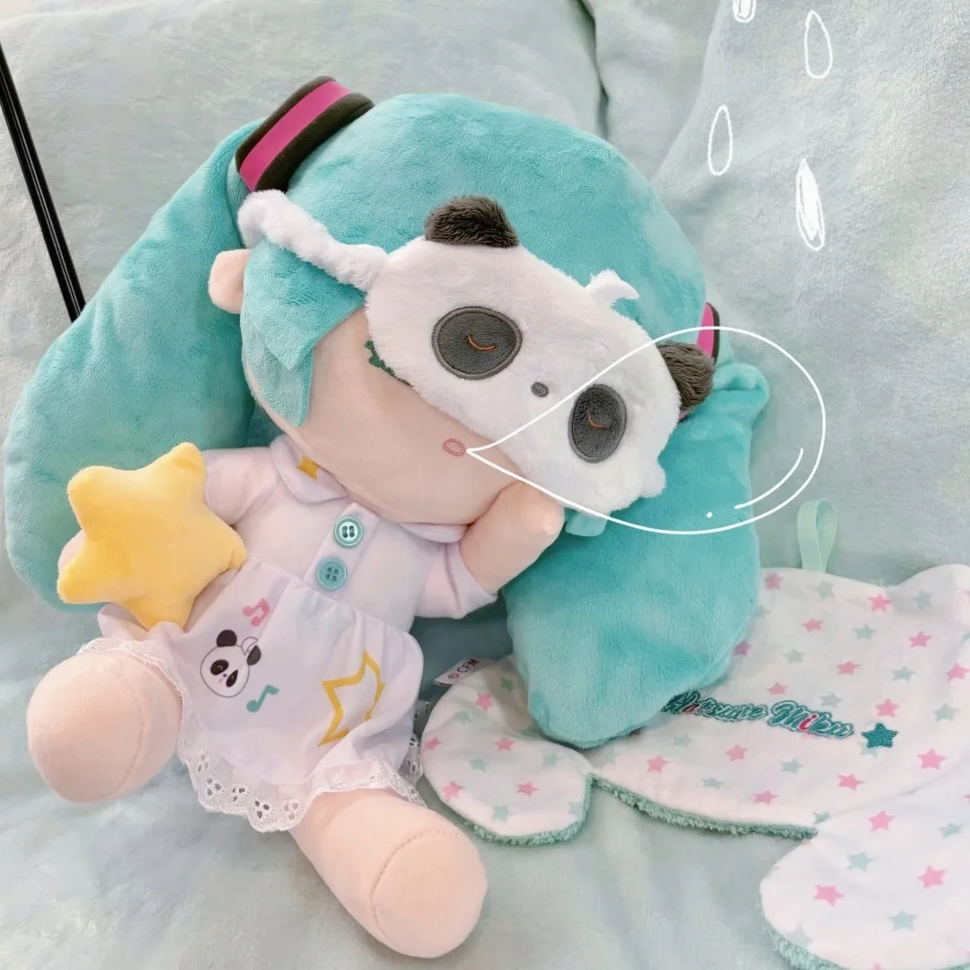 2024 neue echte Vocaloid Hatsune Miku 2d süße Schlafpuppe Panda Kopfhörertasche Kawaii zweidimensionale Mädchen Geburtstagsgeschenk