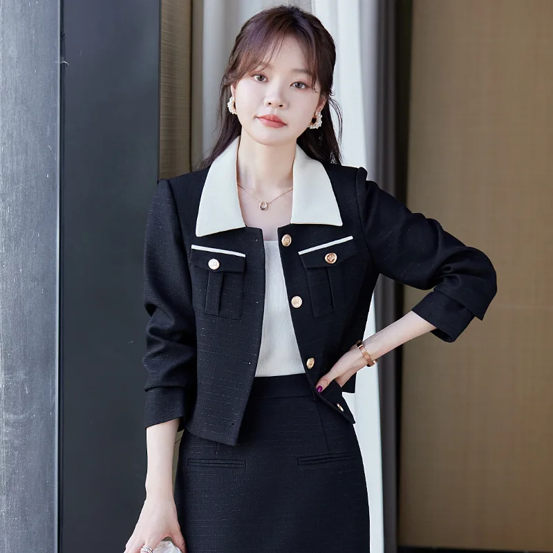 French White Suit Women's Spring and Autumn Small Fashionable Elegant Socialite High-End Suit Skirt Western Style