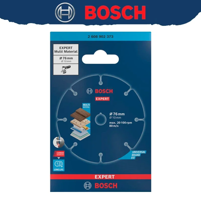 BOSCH Original 2608902373 Carbide Durable Multi Wheel Cutting Disc 76 mm Durable Cutting Blade Power Tool Attachments view 2