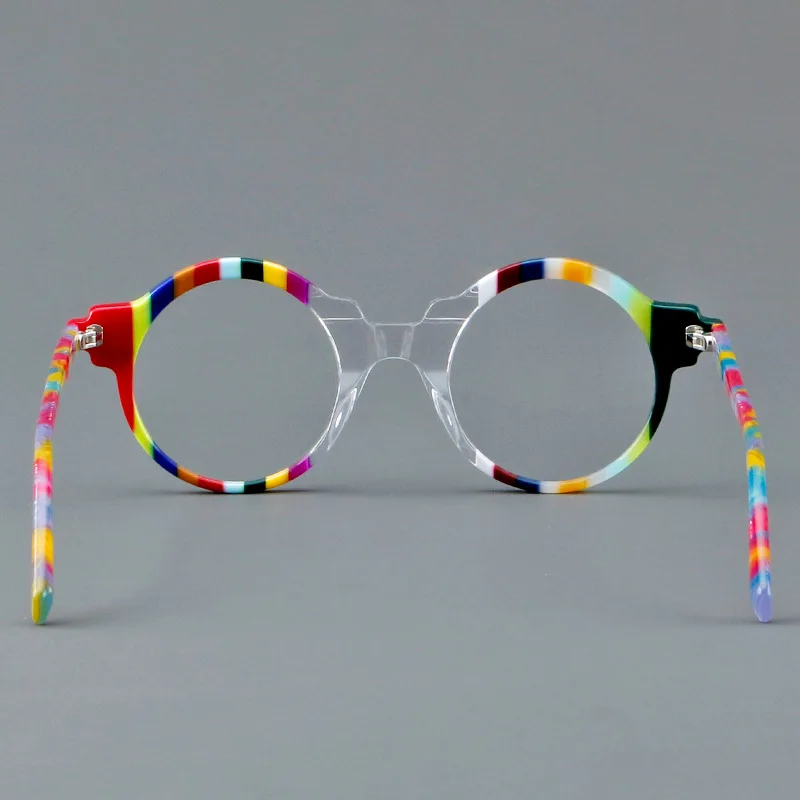 Vcka vintage acetat myopie brille rahmen runde frauen männer benutzer definierte optische rezept brillen luxus brillen-0,5 bis-10 – Detail 10