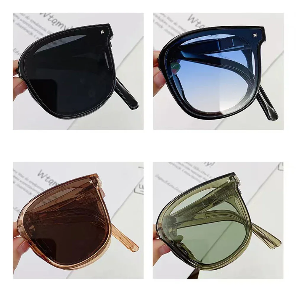 

Folding Sunglasses with Case Sun Glasses for Women Fashion Air Cushion Eyewears UV 400 Polarized Eyewears