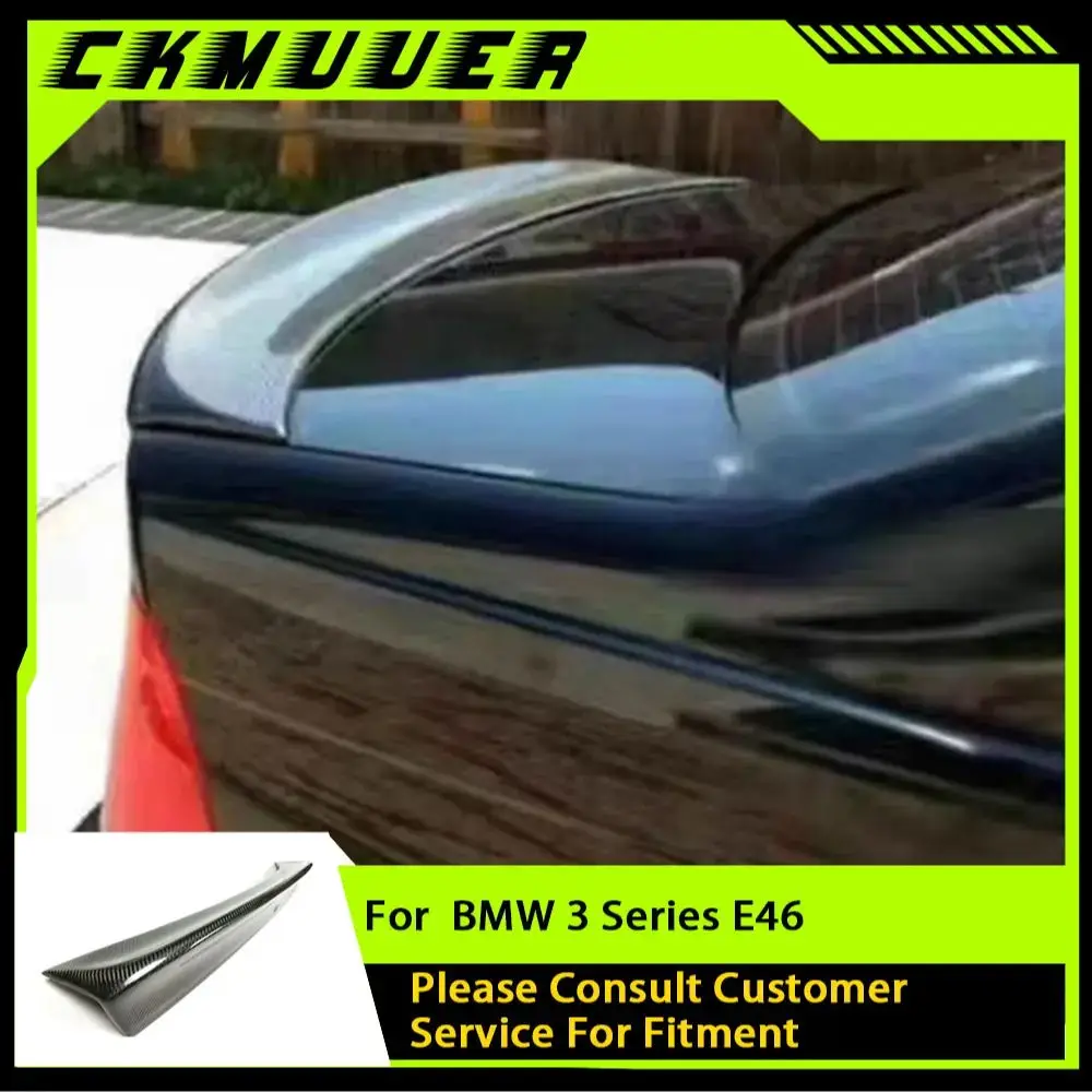 

CKMUUER задний спойлер багажника из углеродного волокна для BMW 3 серии E46 2-дверный и 4-дверный 1999-2006 FRP задний спойлер багажника Комплекты кузова