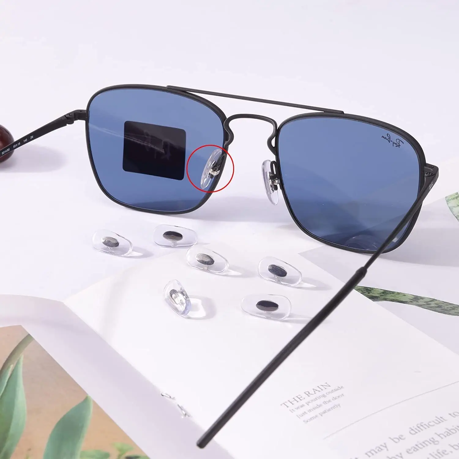 Оптовая продажа, красные Сменные носоупоры для Ray-Ban RB6363, очки для солнцезащитных очков с креплением, мягкие носоупоры