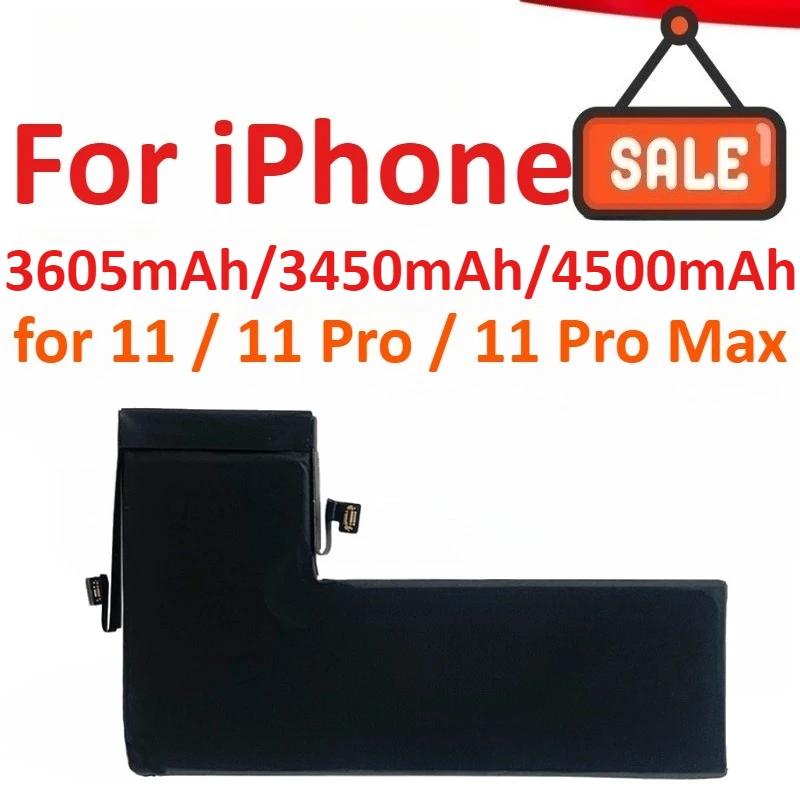 

3605mAh/3450mAh/4500mAh High Capacity Mobile Phone Battery For iPhone 11 / 11 Pro / 11 Pro max Phone Replacement Batteries