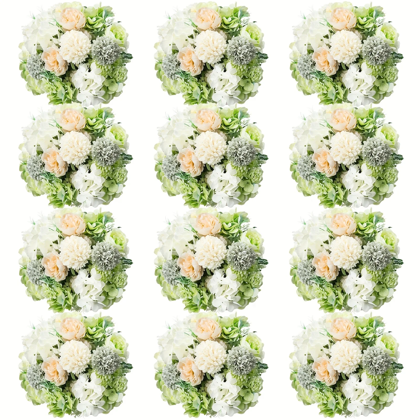 

12 Bundles Realistic Lush Peony & Hydrangea Artificial Flowers - /Plastic Blooms Suitable for Wedding Centerpieces, Bouquets, Table Decor, & Low-Maintenance Elegant Flowers for Home Decor, Events, Parties