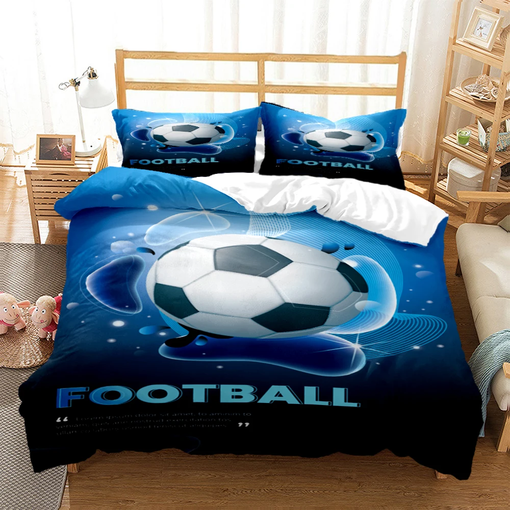 

Soccer Cover Digital Print Polyester Bedding Sets Child Kids Covers Boys Bed Linen Set For Teens King Size Bedding Set