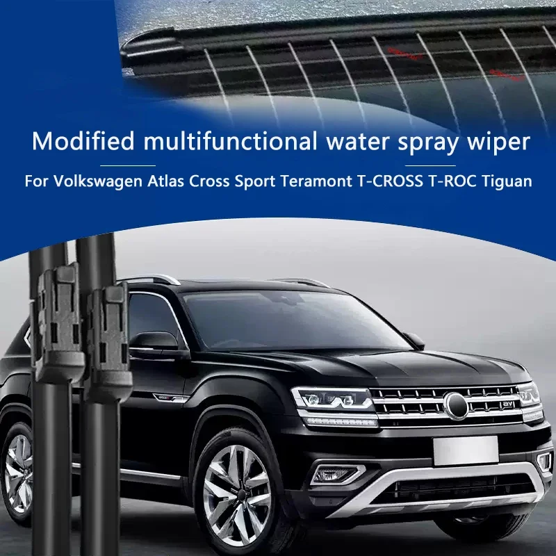 Car Modify Wet Arm Cleaning Wiper For Volkswagen Atlas Cross Sport Teramont T-CROSS T-ROC Tiguan Windshield Water Spray Wiper