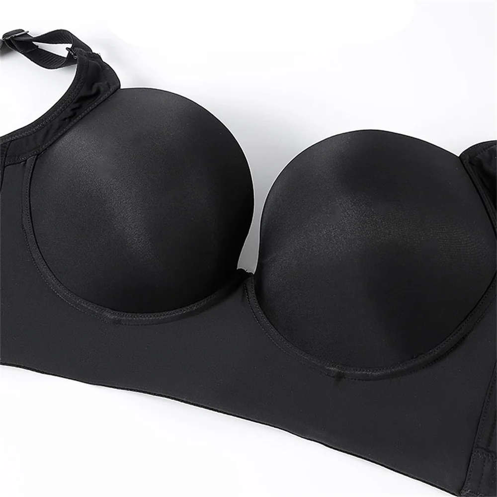 Deep Cup Bra Push Up Bras for Women Plus Size Hide Incorporated Full Back Coverage Lingerie Back Fat Shaper Bra 34-50