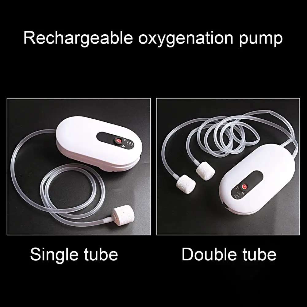 1 Set Portable Oxygen Pump  Shockproof   Oxygen Pump Outdoor Silent Fishing Oxygen Pump