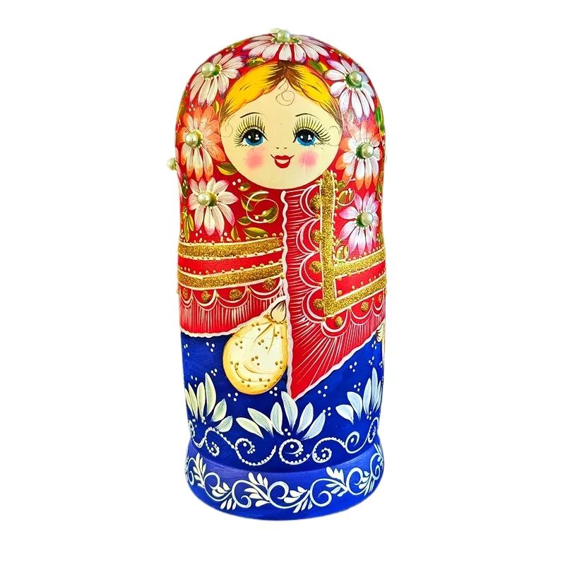 15 Layer Pure Hand Painted Linden Wood Nesting Doll Non Toxic No Formaldehyde Holiday Gift Toy Home Decoration
