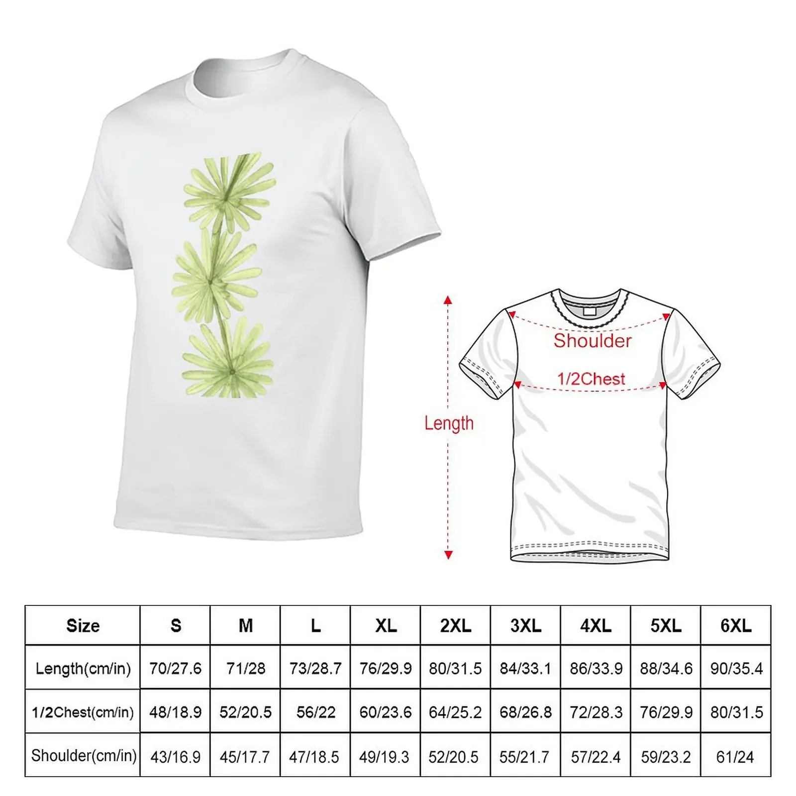 Fossil plant, based on original watercolor T-Shirt tops cute tops plus size tops black t shirts for men