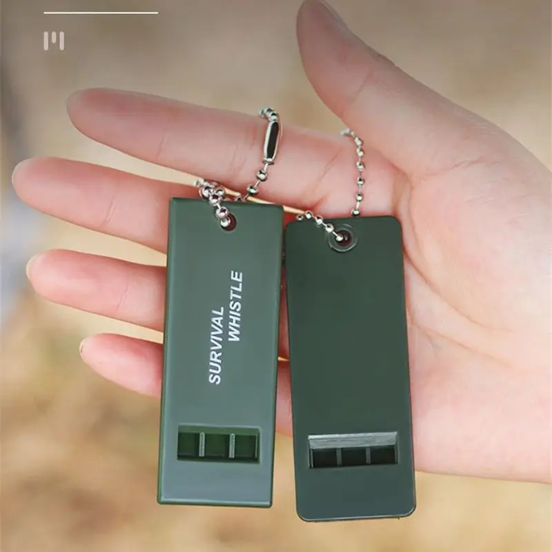 Multi-frequency outdoor survival whistle High-pitched emergency call whistle high-decibel with a chain for easy portability