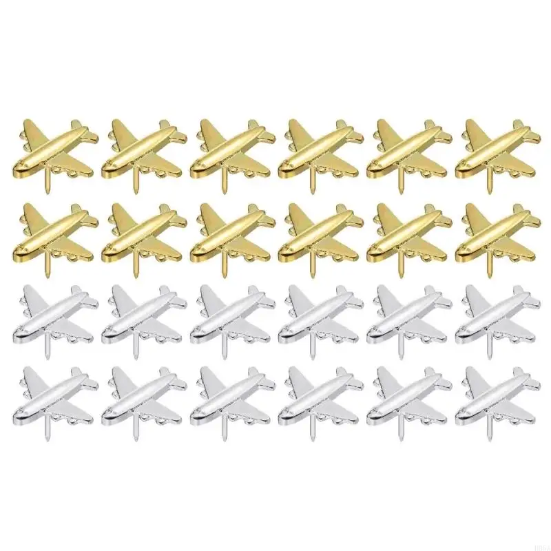 12PCS耐久性鋼鉄航空機プッシュピンコルクボードの壁装飾学校の装飾学用壁と地図のアクセサリー