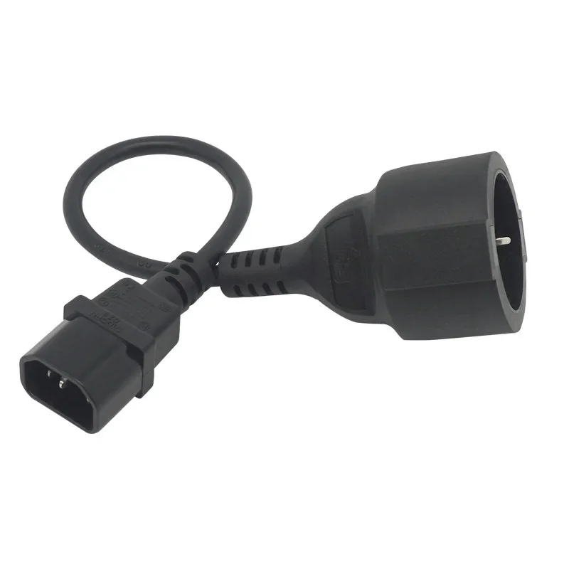 Imagem -03 - Cabo de Extensão Ups Iec 320 C14 Macho para Schuko Cee7 Euro Plug Tomada ac Cabo de Alimentação Pdu 30 Centímetros