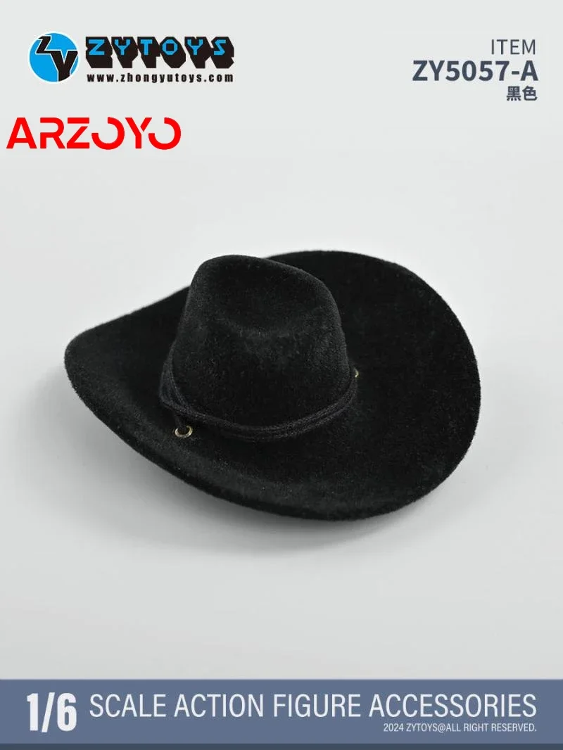 Em estoque zytoys zy5057 1/6 chapéu de cowboy masculino casual cor sólida chapéu modelo roupas acessórios caber 12 ''soldado figura de ação corpo