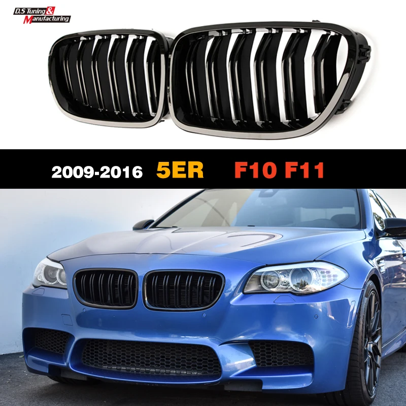 

Replacement Front Bumper Kidney Hood Grille For BMW 5 Series F10 F11 F18 M5 2009-2016 520d 530d 540i Racing Grills Car Styling