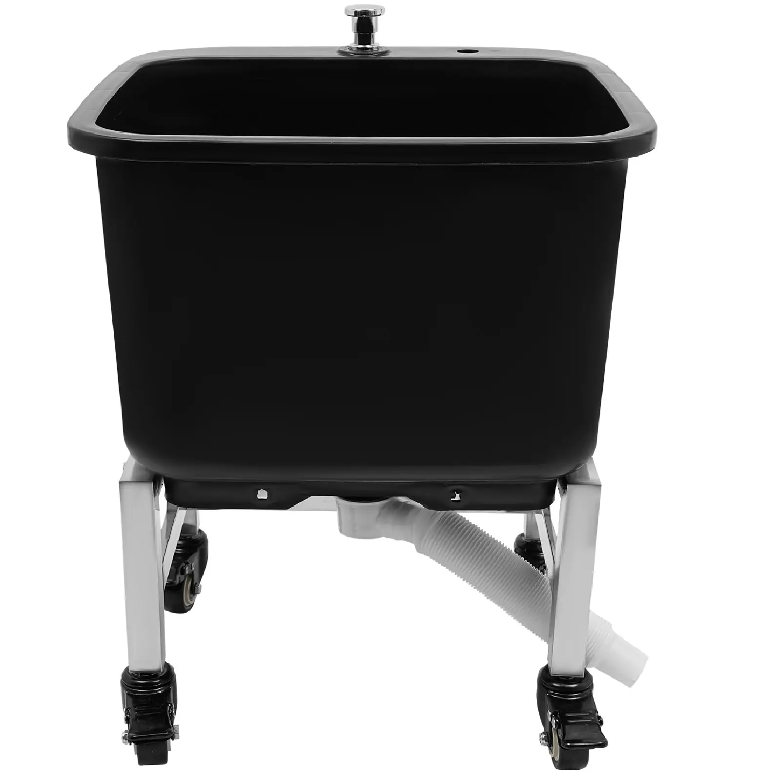 

Commercial Floor Mop Sink Plastic Freestanding Mop Basin with Rollers 15.8*15.8*19.9\" Indoor Outdoor Utility Mop Sink Service Ba