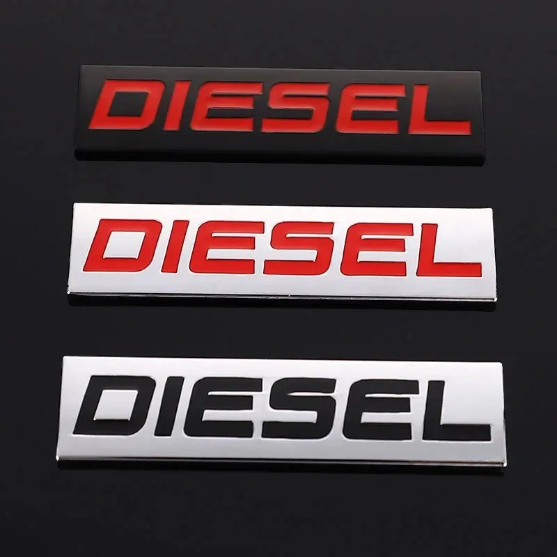 3D Metal Car Diesel Logo Body Emblem Badge Decals Sticker For Seat BMW Audi Jeep Honda Ford Opel Passat Peugeot KIA Car Styling