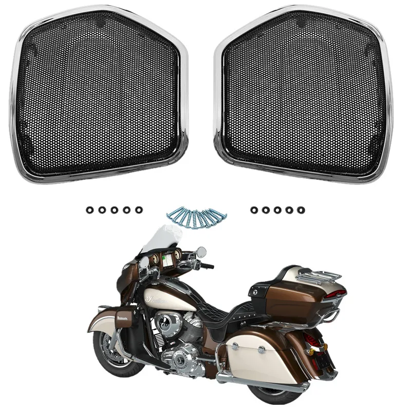 For Indian Roadmaster Chieftain Limited Challenger Dark Horse Motorcycle Acsessories Saddlebag Speaker Lid Grills Grill