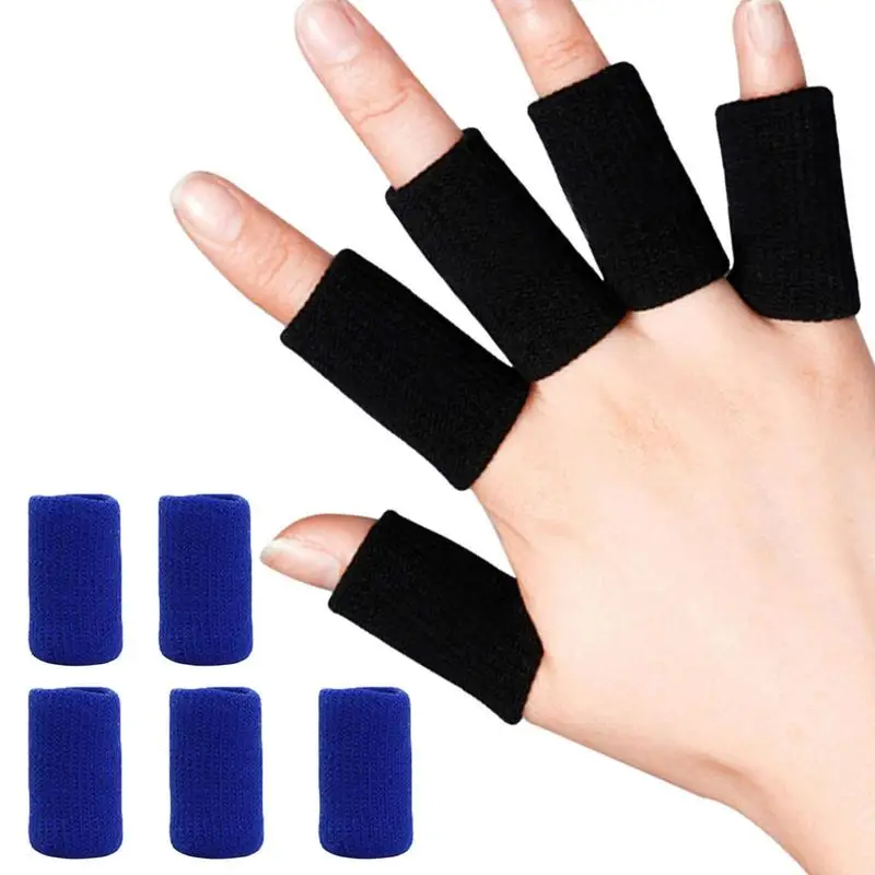 

Finger Compression Sleeve Elastic Nylon Ergonomic Sports Finger Sleeves Support Improve Grip Finger Protectors 10pcs Stabilize