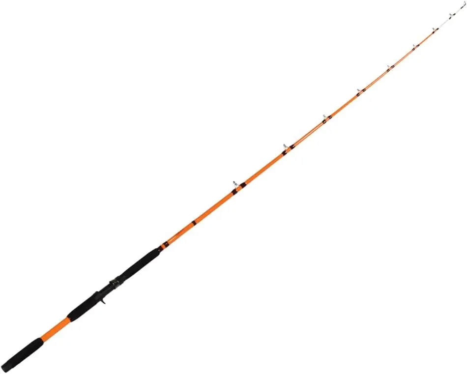 7'6" One-Piece Casting Rod with S-Glass, E-Glass & Carbon Graphite Construction, Super Grip, Glow Tip, Heavy-Duty Stainless-Stee