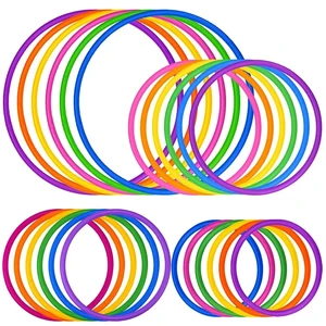 10 buah cincin lempar plastik Set lempar target Permainan karnaval Lingkaran Mainan Latihan pendidikan perkembangan intelektual anak-anak 10 game target penjualan terbaik - №