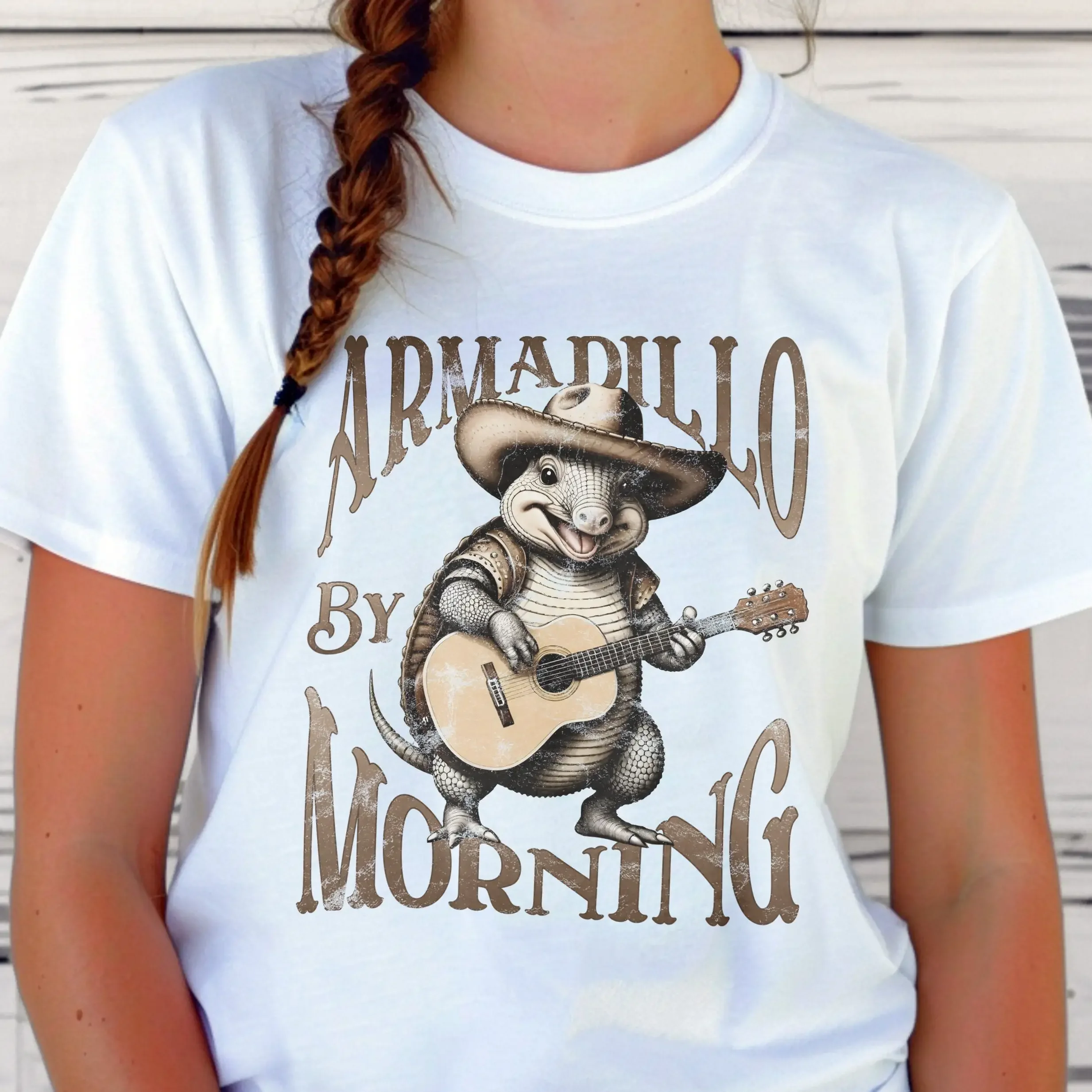 Armadillo By Morning Funny Texas T Shirt Vintage Amarillo Tx Country Music Cool For Guitar Players And Lovers