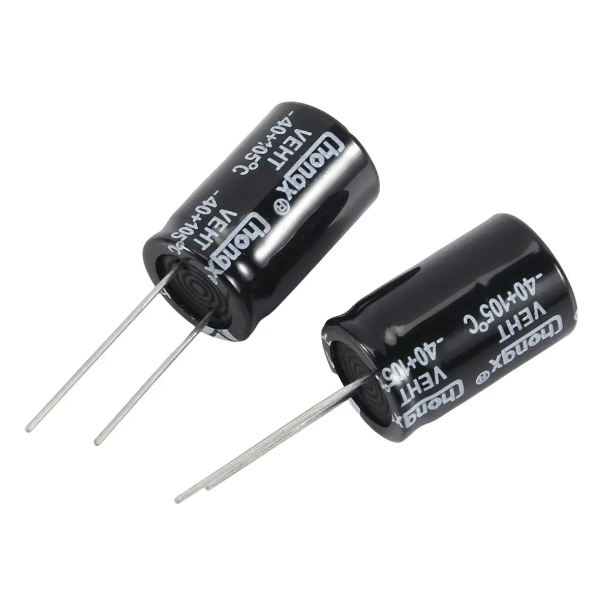 T35C 2 Pcs 4700uF 25V 105C Radial Electrolytic Capacitors Black 26x16mm