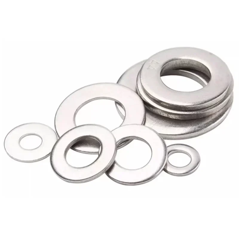 yes2000pcs/Lot 304 Stainless Steel M3 Flat Washers GB97 Spring Silvery White Metal Plain Gaskets