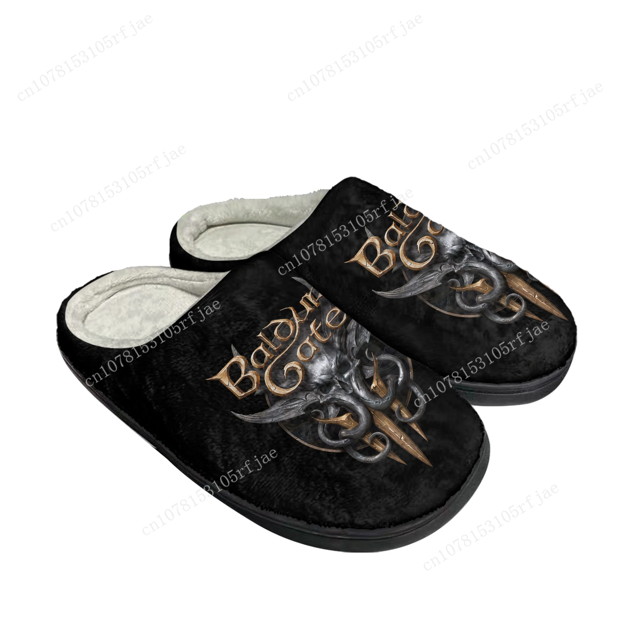 

Baldur's Gate Home Hot Cotton Slippers Cartoon Game Mens Womens Plush Bedroom Casual Fashion Keep Warm Shoes Tailor Made Slipper