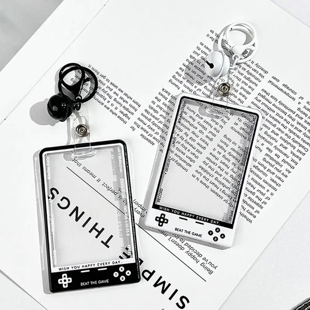 1Pcs New Kpop Card Holder Display Korean Fashion Student Card Protector with String Transparent Photocard Holder for Kids Idol