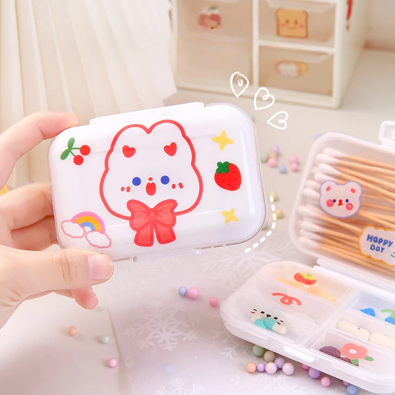 8 Grids Organizer Container for Tablets Travel Pill Box  Cartoon Cuteness Container for Medicines  Storage