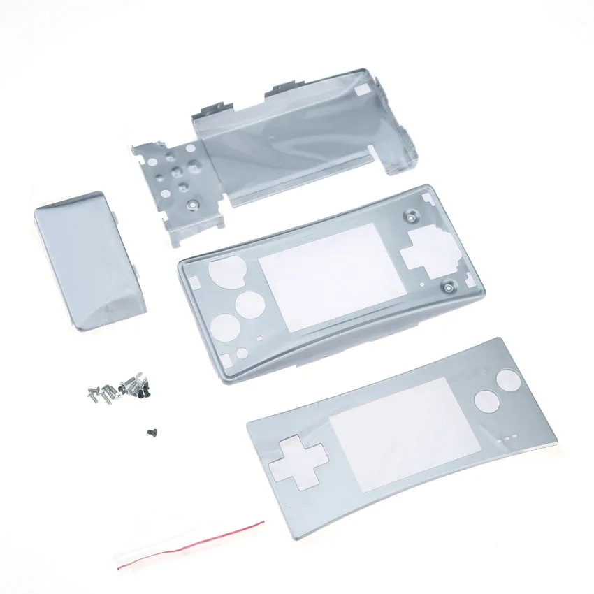 Gold Silver Black Red Blue 4 in 1 Metal Housing Shell Front Case  for  GameBoy MICRO for  GBM Case Cover Repair Part