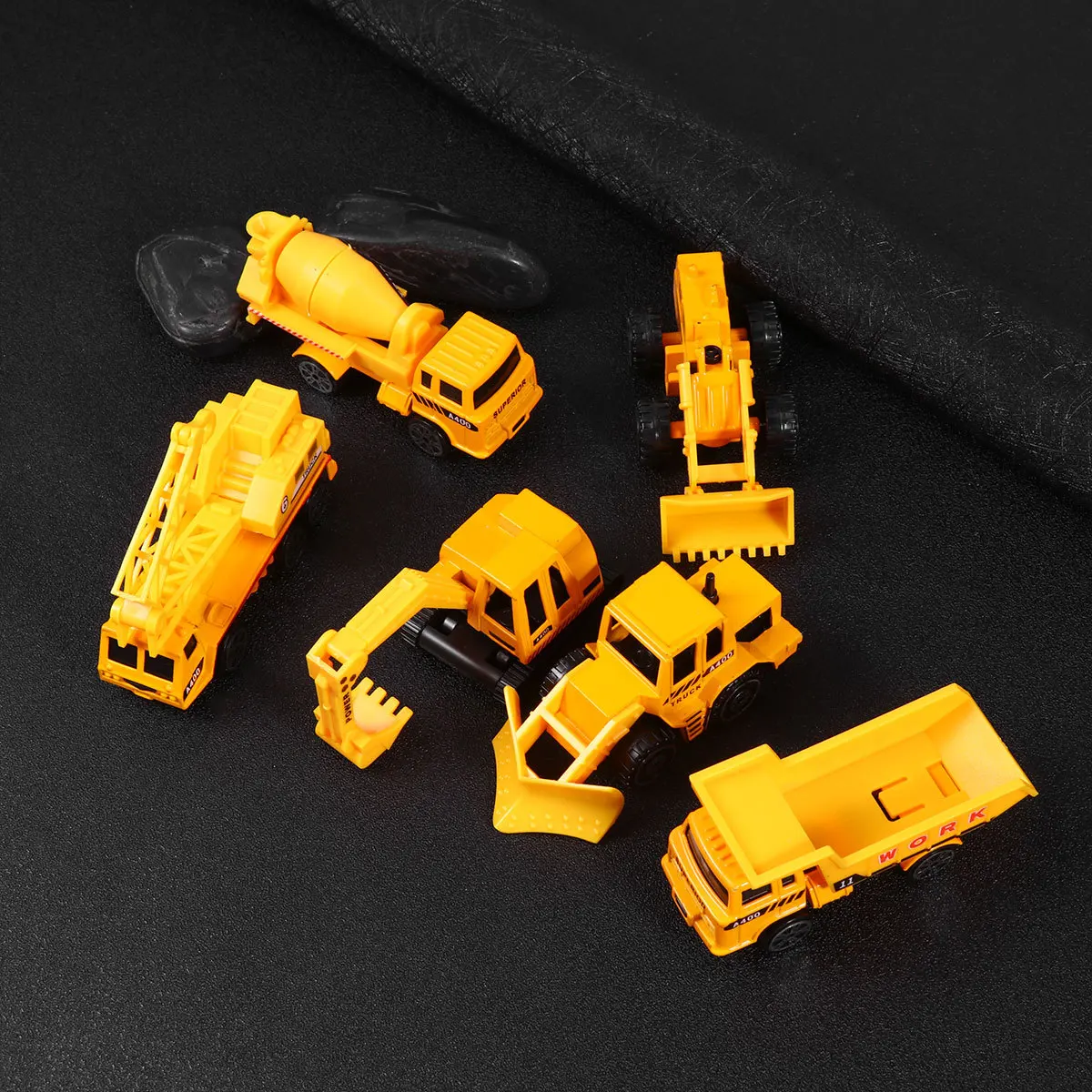 Voiture en alliage d'ingénierie pour enfants, 6 pièces, Simulation de contrôle d'inertie, ensemble de véhicules rétractables, cadeau pour enfants