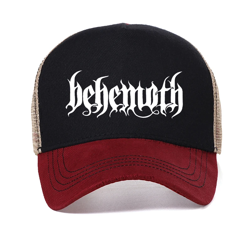 Men Summer Mesh Trucker Hat Metal Behemoth Printed Baseball Cap fashion Men Women Adjustable Snapback hats