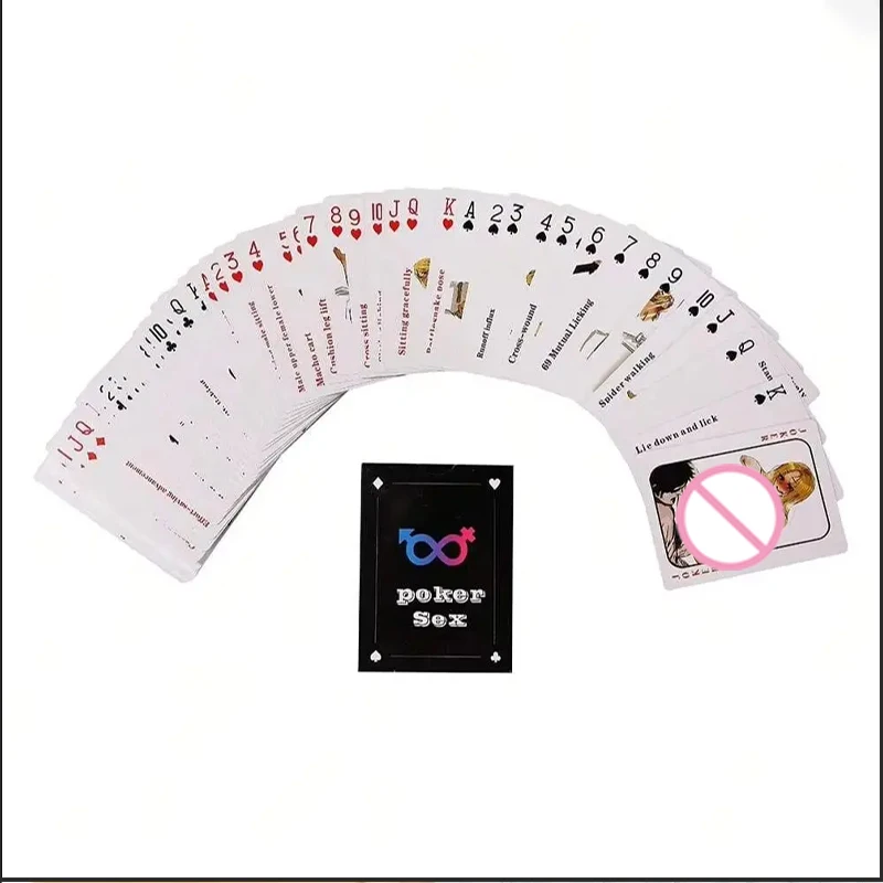 Adult Poker Card Game Set-Bedroom Fun Role Play 54 Cards Hottest Couples Sex Positions Sex Gift for Couples Connection Card Game - view 2