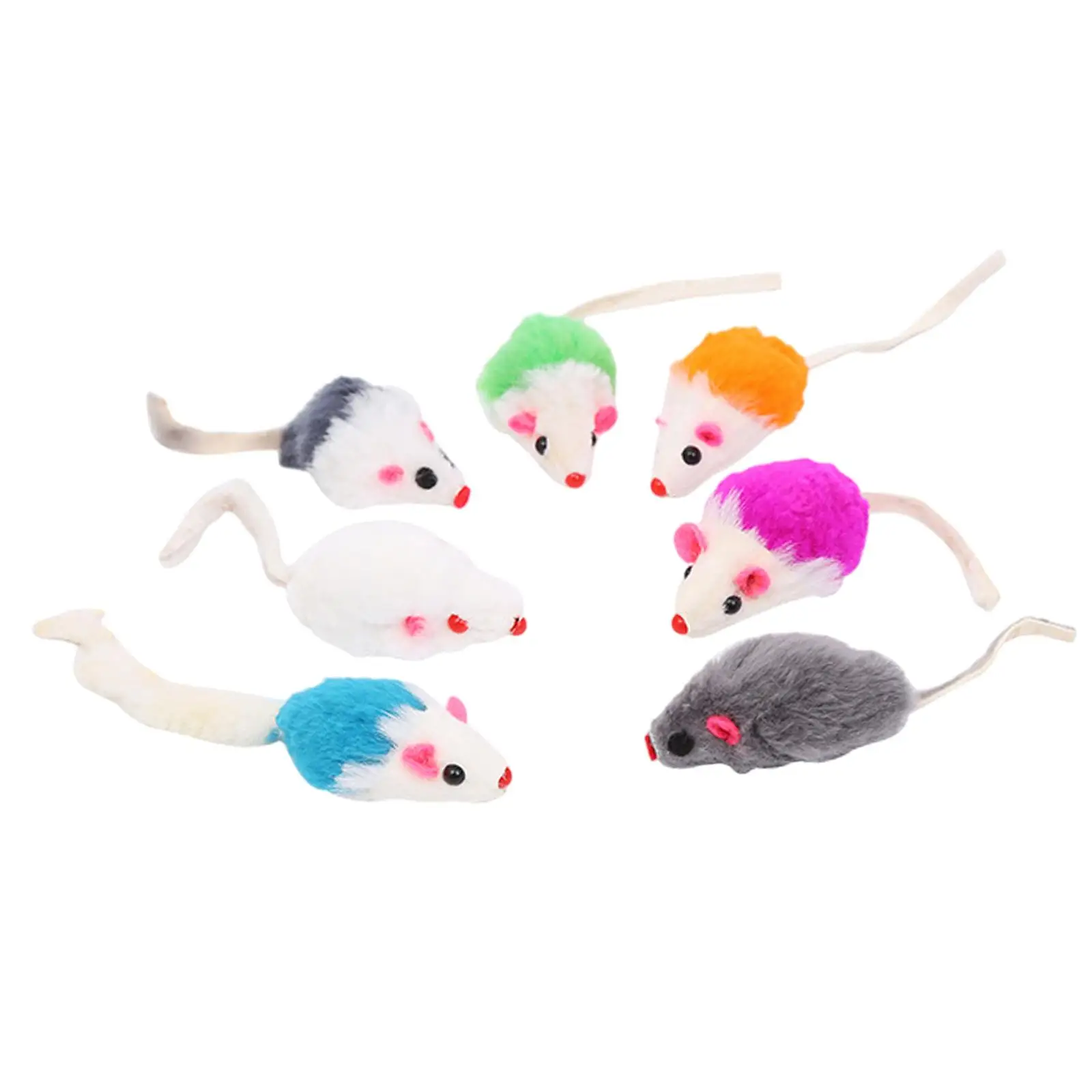 7 Pieces Kitten Mice Toys with Rattle, Interactive Rattle Cat Toy, Soft, Hide and Seek Toy,Cat Toy for Indoor Cats for Pet